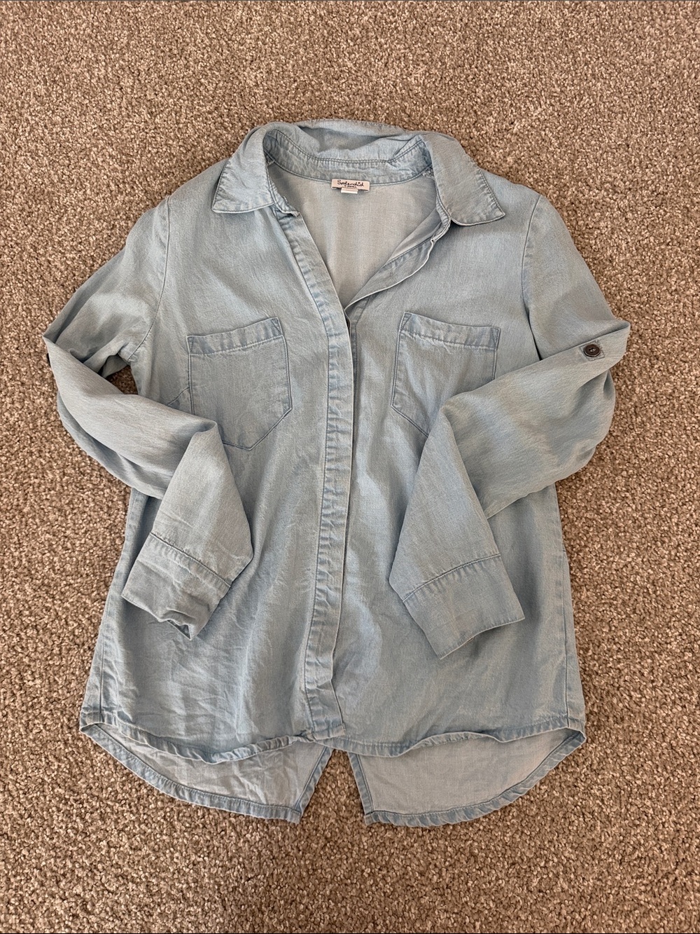 Splendid Light Blue Denim Button-Down Shirt